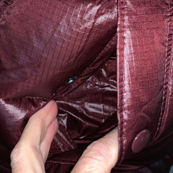 J. CREW Shiny Puffer Vest - Dark Cranberry - Picture 6 of 16